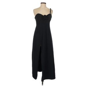The Wolf Gang Anthropologie Flores One Shoulder Rosette‎ Midi Dress Black Size M